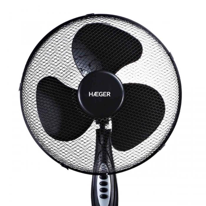 Ventoinha de Pé HAEGER Cross Wind - 45W, 3 velocidades, Diâmetro 40cm, Preto - Image 2