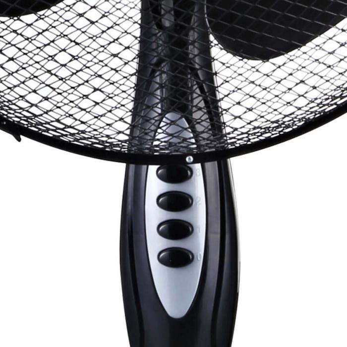 Ventoinha de Pé HAEGER Cross Wind - 45W, 3 velocidades, Diâmetro 40cm, Preto - Image 3