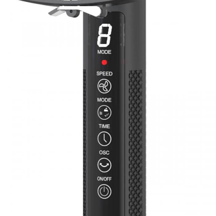 Ventoinha de Pé Digital HAEGER Premium Black - 3 Velocidades, 2 em 1, 45W - Image 2