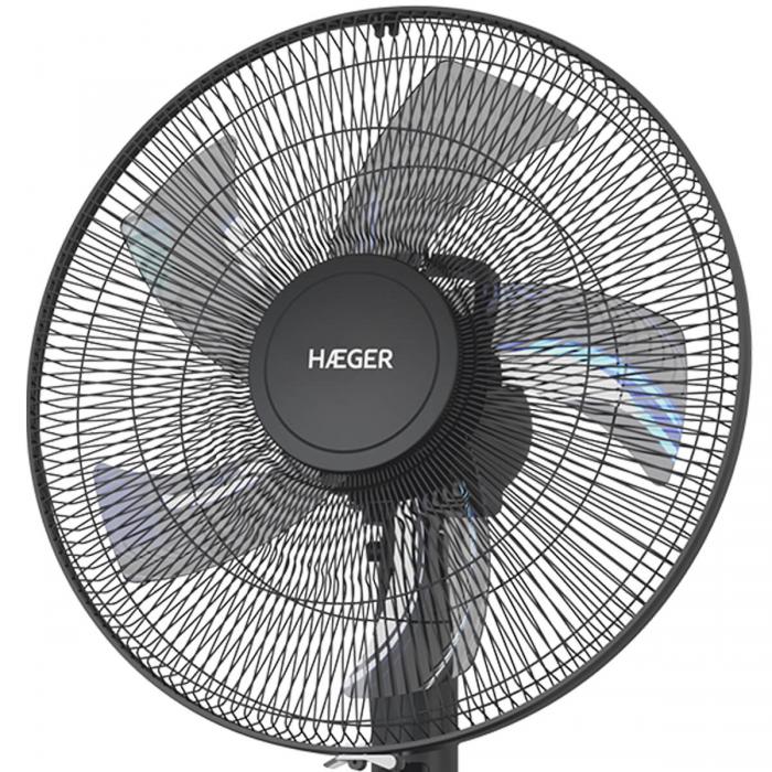 Ventoinha de Pé Digital HAEGER Premium Black - 3 Velocidades, 2 em 1, 45W - Image 3