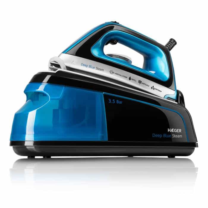 Ferro Gerador de Vapor HAEGER Deep Blue Steam - 2200W, 3.5 bar, Vapor 80 g/min, Caldeira