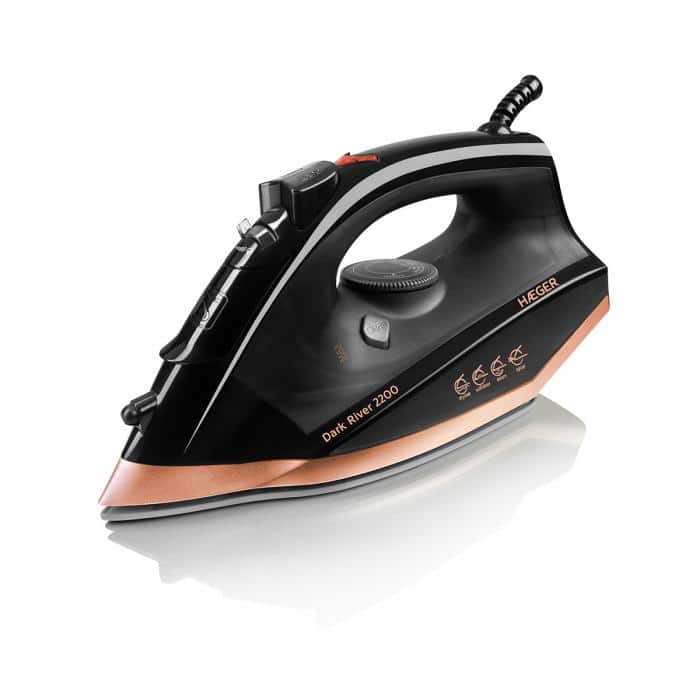 Steam Iron HAEGER Dark River - 2200W, Steam 60g/min, Stainless Steel Base