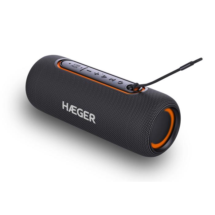 Coluna Bluetooth Portátil HAEGER Light Boom - Autonomia 3h