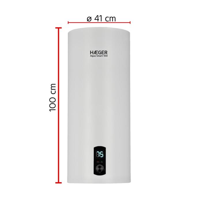 Termoacumulador Digital HAEGER Aqua Smart 100 – 100L, 2000W, Instalação Vertical ou Horizontal, Resistência Embainhada - Image 9