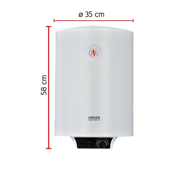 Termoacumulador HAEGER Aqua Dream 30 - 30L, 2000W, Classe Energética B, Resistência Embainhada - Image 8