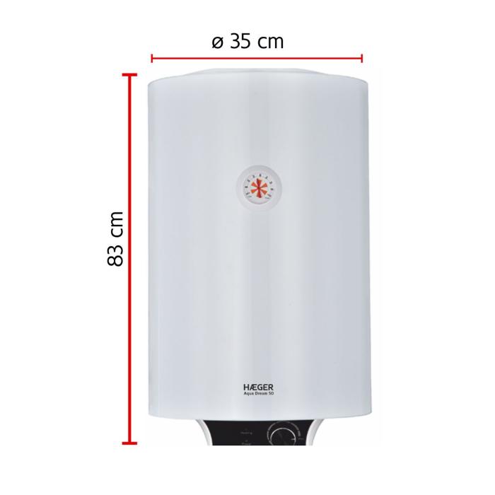 Termoacumulador HAEGER Aqua Dream 50 - 50 L, 2000 W, Classe Energética B, Resistência Embainhada - Image 9
