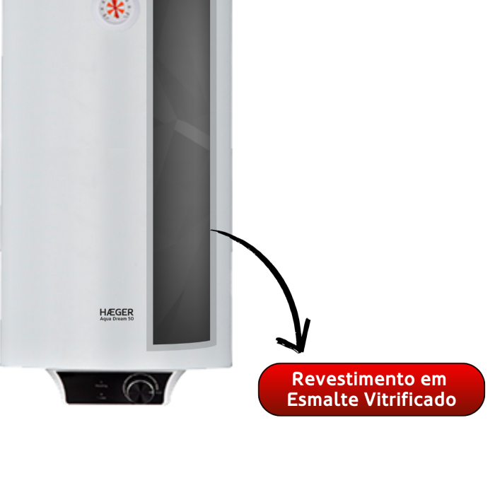 Termoacumulador HAEGER Aqua Dream 50 - 50 L, 2000 W, Classe Energética B, Resistência Embainhada - Image 3