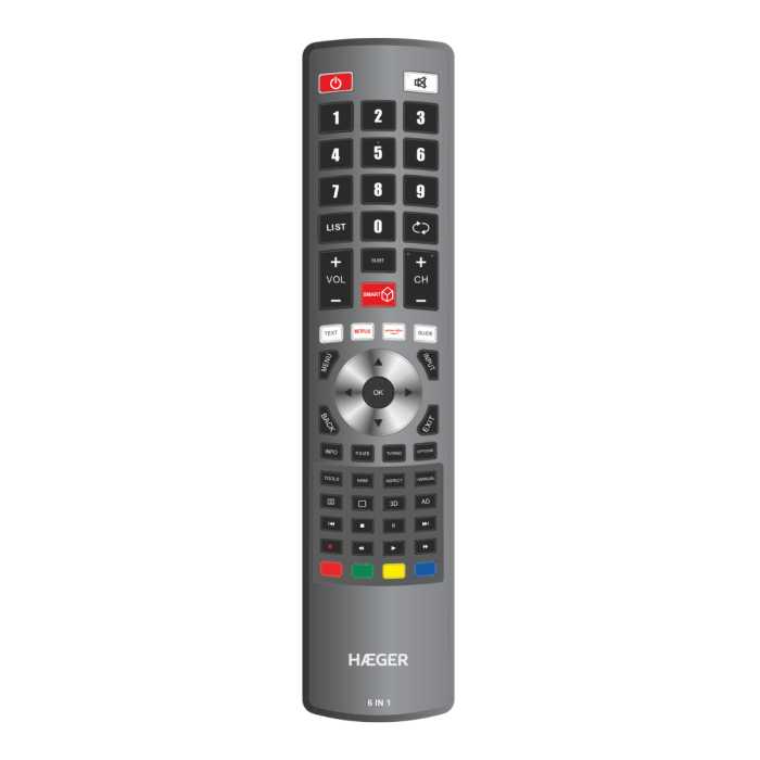 Mando a Distancia Universal 6 en 1 HAEGER - Sin Programación