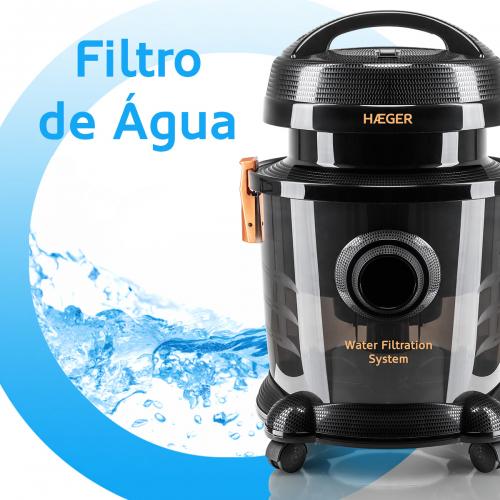 Aspirador silencioso com saco HAEGER DARK SHINE - 700W - HAEGER Home  Appliances