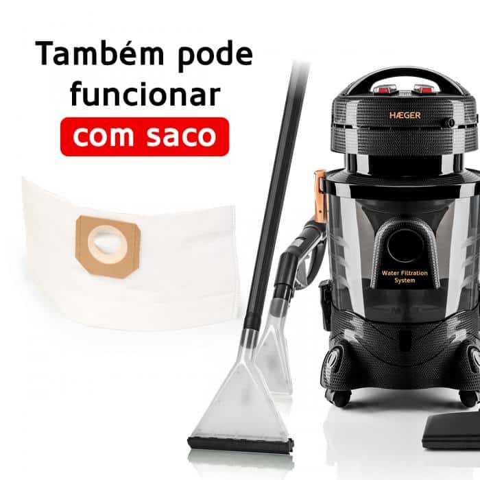 Aspirador Multifunción HAEGER Aquaclean Pro - Recomendado para Alérgicos, 1400W, 9 Litros - Imagen 3