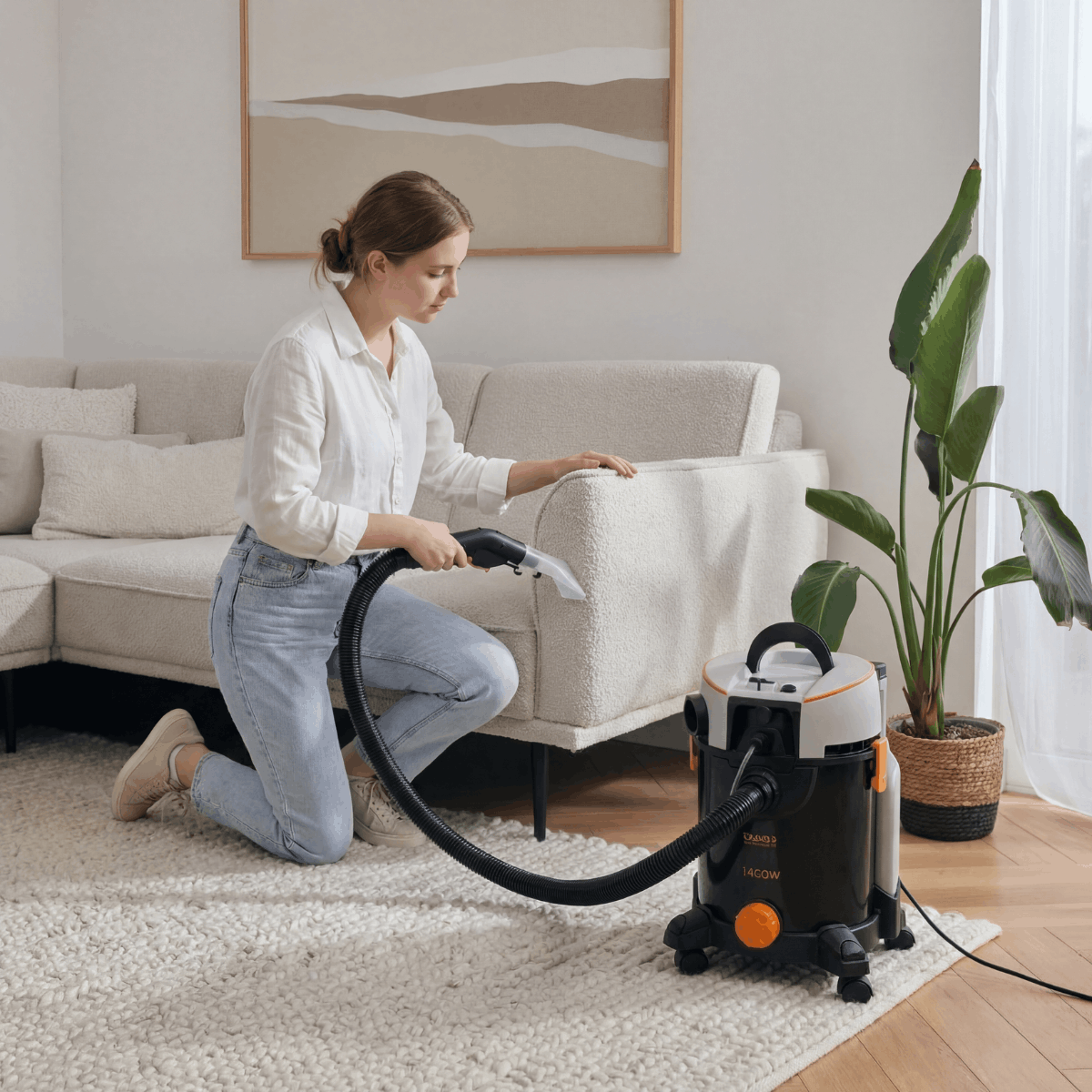 Ultra Clean 1400 a limpar sofas e estofos
