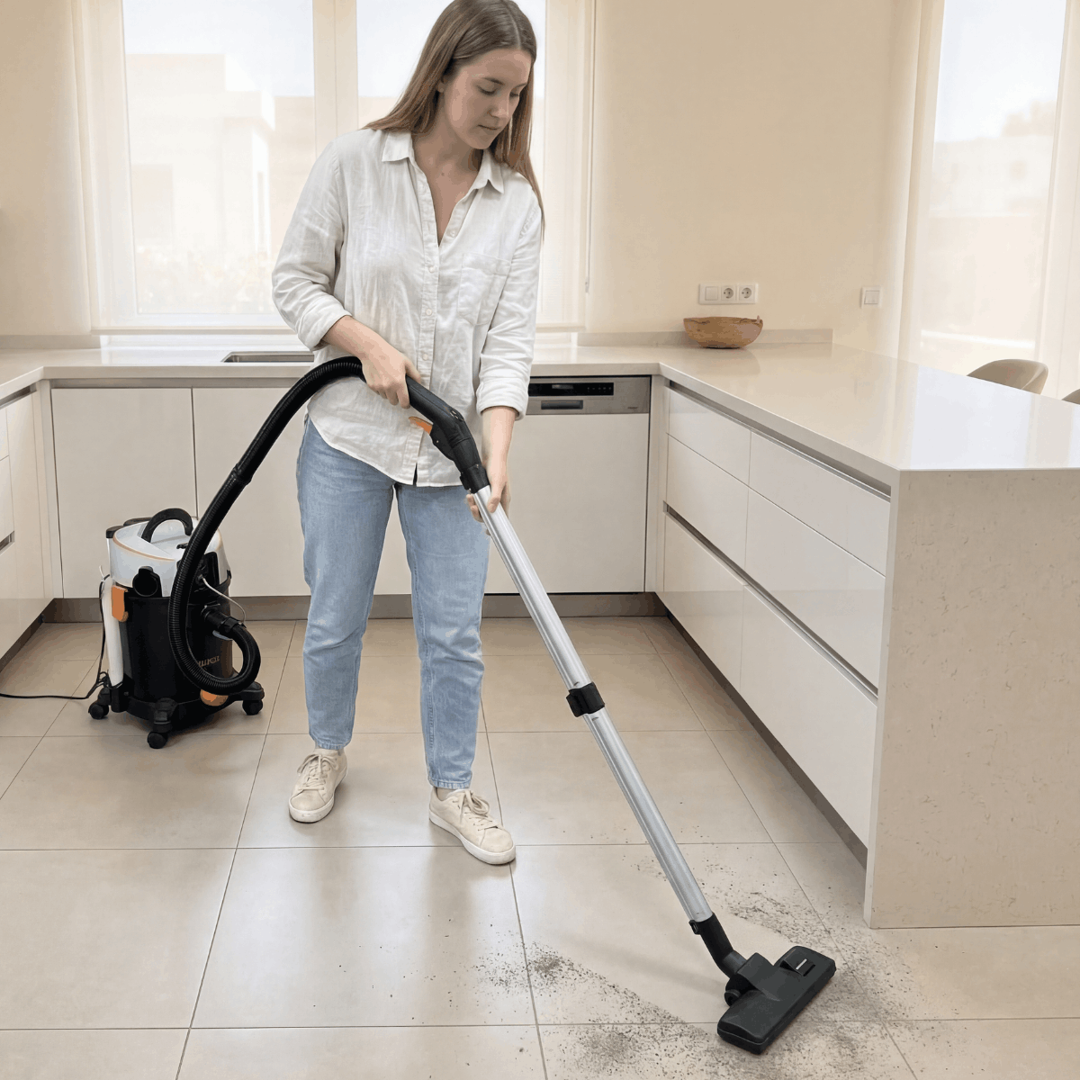 Ultra Clean 1400 em uso sobre sofa ou carpete