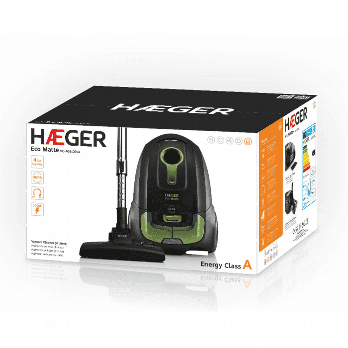 Aspirador com saco HAEGER ECO MATTE – 700W 4 LT - Image 8
