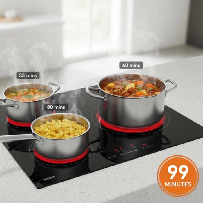 Built-In Vitroceramic Hob HAEGER Vitro Heat 5700 - 5700W, 3 Zones - Image 4
