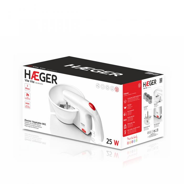 Passe-vite elétrico HAEGER VITE VITE - 25W com 3 discos de corte - Image 6