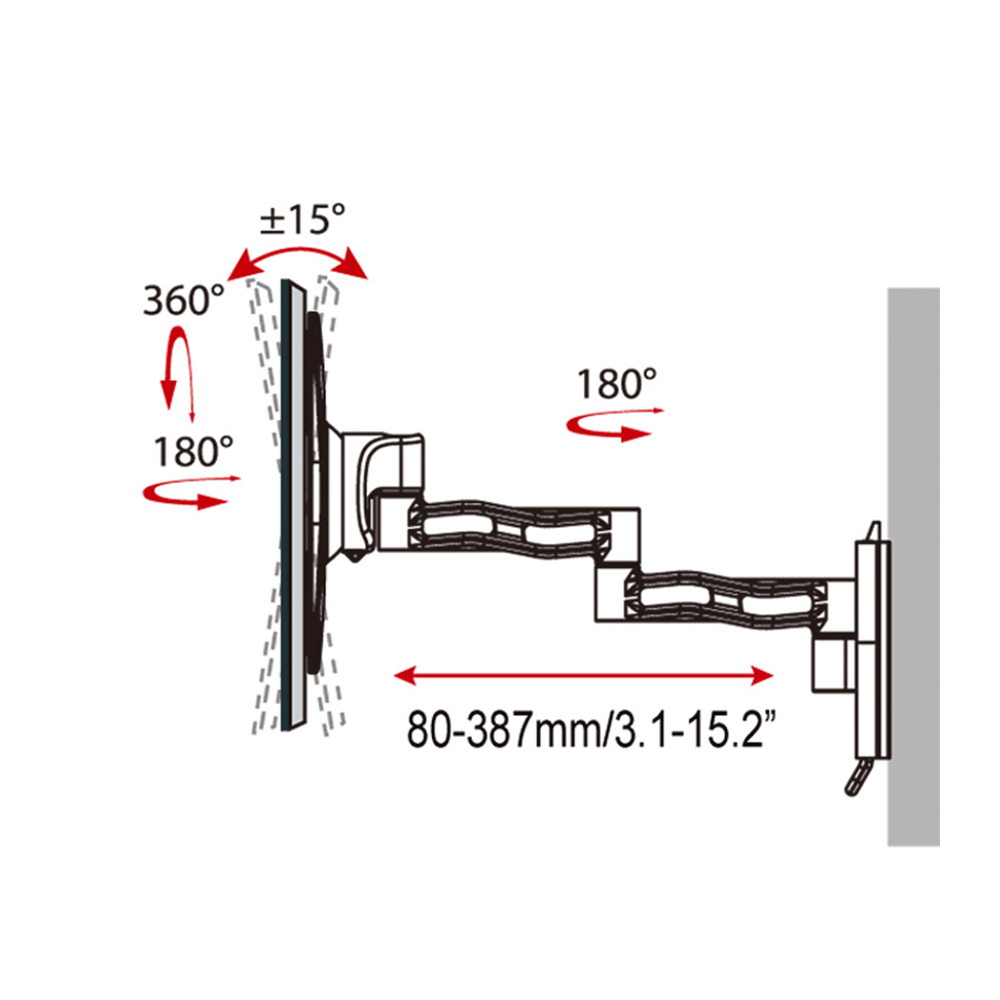 Soporte de TV HAEGER TRIPLE TILT & SWIVE 19”- 55” - Imagen 3