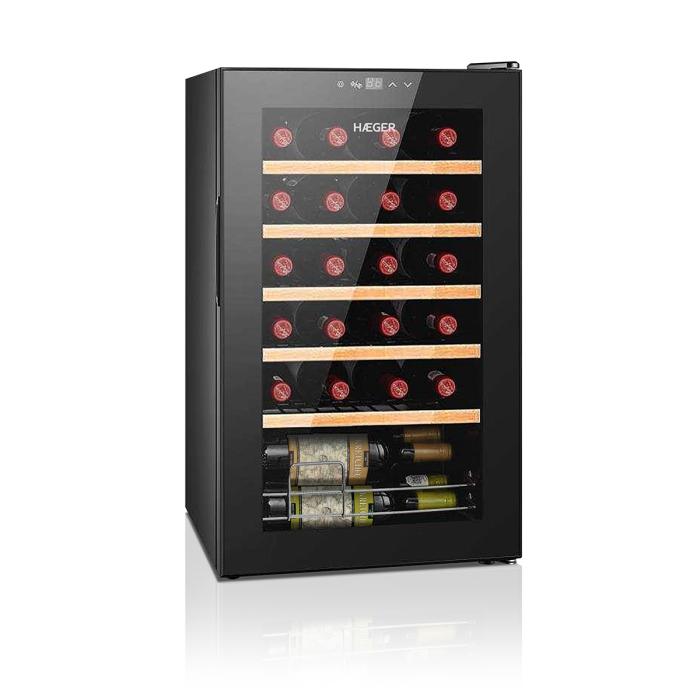 Vinoteca HAEGER Chateaux 24 - 24 Botellas, luz interior, 6º C - 20º C, Silenciosa